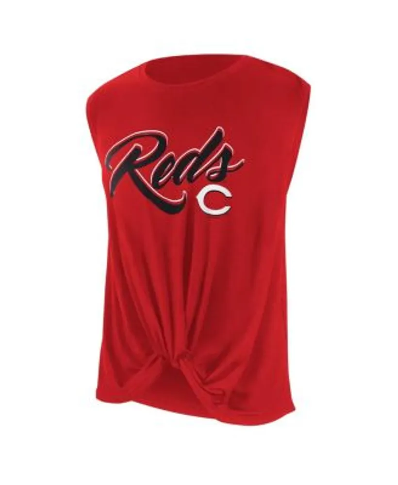Touch Women's Red Cincinnati Reds Showdown Front Twisted Tank Top