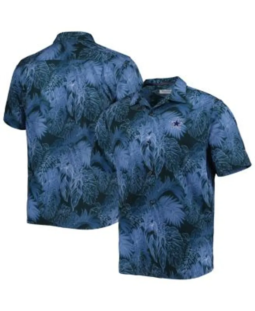 Men's Tommy Bahama Navy Chicago Bears Top of Your Game Camp Button-Up Shirt