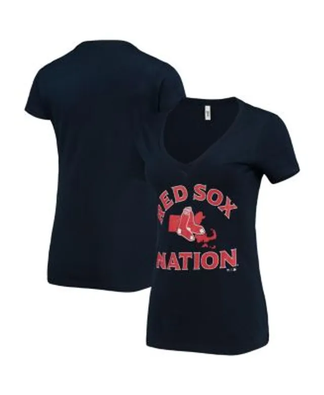 Boston Red Sox G-III 4Her by Carl Banks Women's Perfect Game Long Sleeve V-Neck T-Shirt - Navy