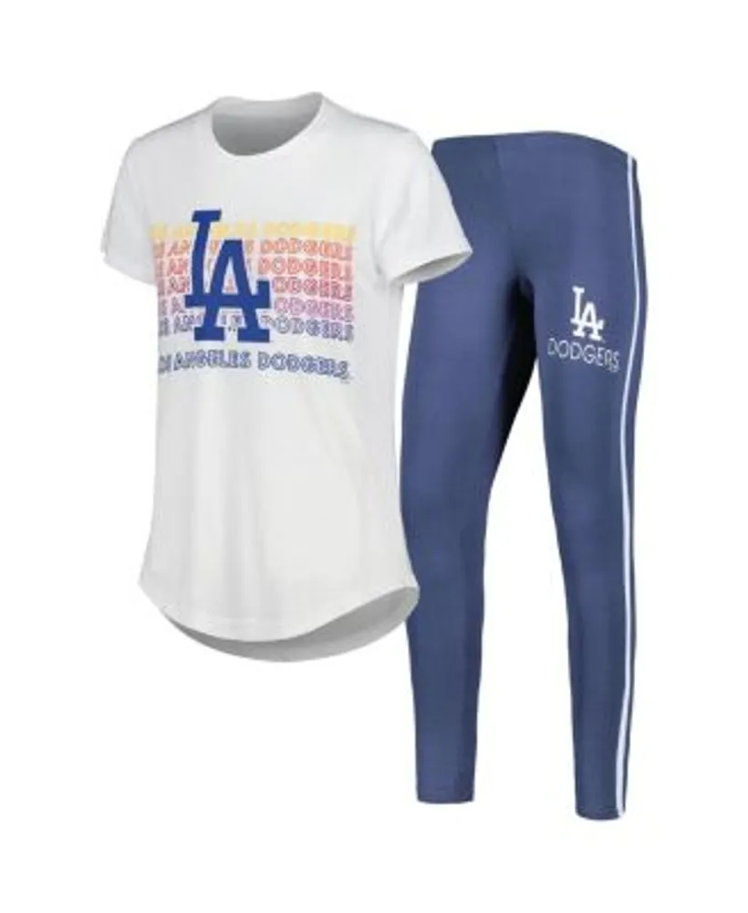 Los Angeles Dodgers Concepts Sport Women's Vigor Pinstripe Sleep Pant - White