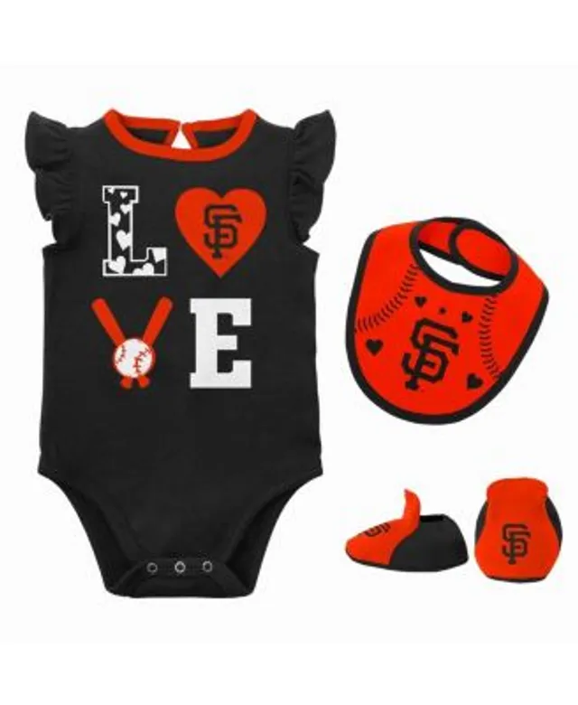 Outerstuff Newborn and Infant Boys and Girls White New York Mets  Three-Piece Play Ball Raglan Bodysuit, Booties and Bib Set - Macy's