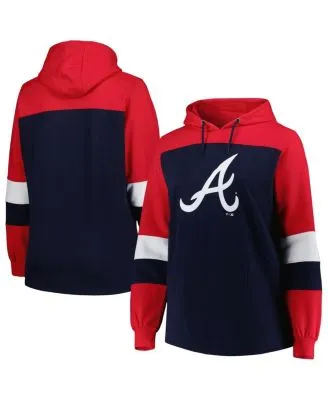 Atlanta Braves Nike Youth Pregame Performance Pullover Hoodie - Navy