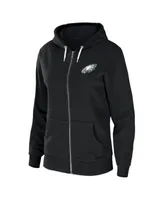 Lids Philadelphia Eagles WEAR by Erin Andrews Women's Cropped Sponge Fleece  Pullover Hoodie - Black