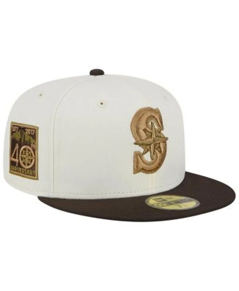 Men's Atlanta Braves New Era White/Brown 40th Anniversary in Atlanta  59FIFTY Fitted Hat