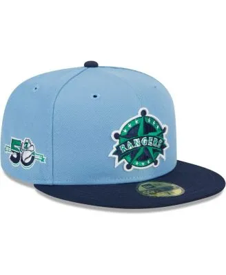 Men's New Era Light Blue/Navy Minnesota Twins Green Undervisor 59FIFTY  Fitted Hat