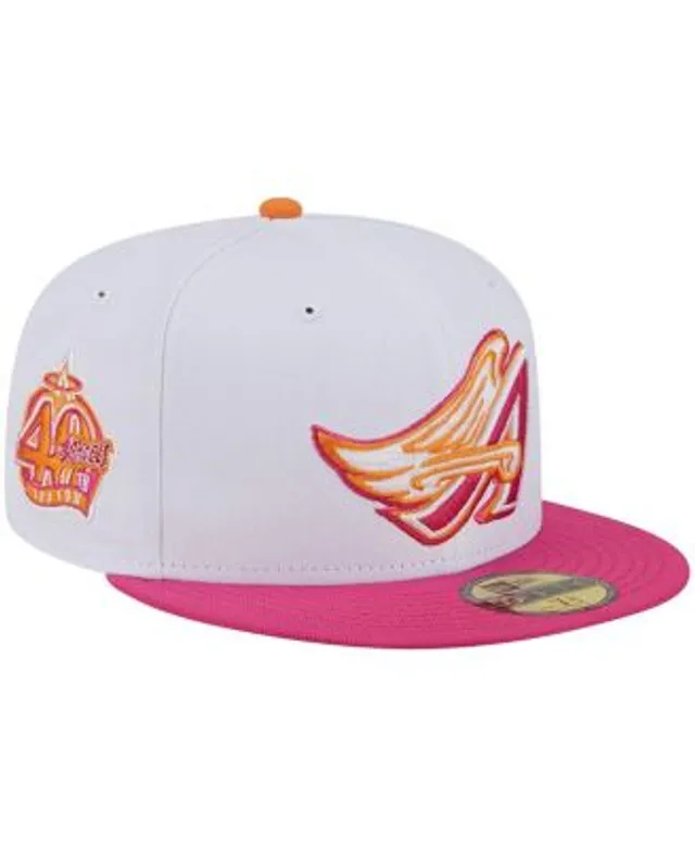 Men's Los Angeles Angels New Era Pink/Green Cooperstown Collection Angel  Stadium Passion Forest 59FIFTY Fitted