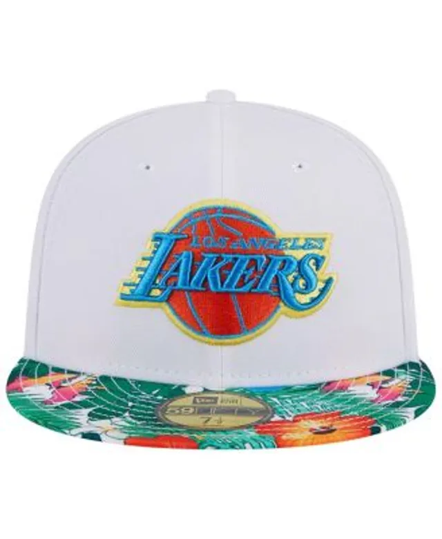 Men's Mitchell & Ness Purple Los Angeles Lakers The Grid Snapback Hat