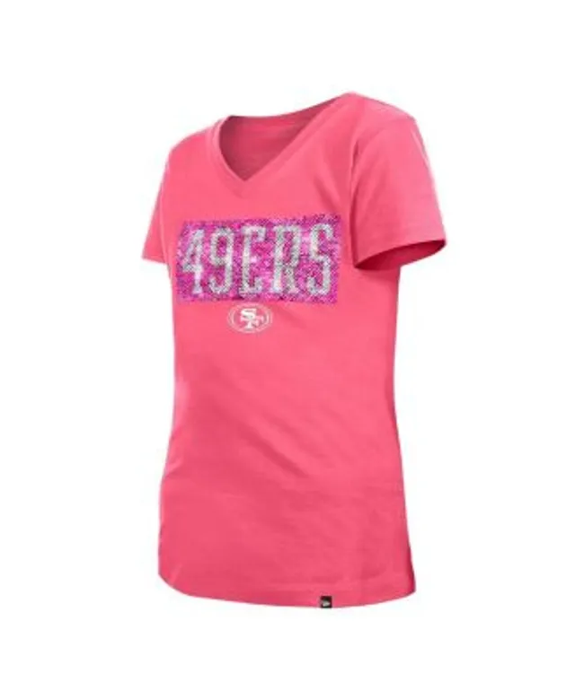 New Era Girls' Philadelphia Eagles Sequins Pink T-Shirt