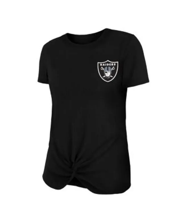 Lids Las Vegas Raiders New Era Women's Athletic Slub Front Knot T-Shirt -  Black