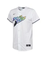 Nike Youth Boys and Girls White Tampa Bay Rays Alternate Replica Team Jersey