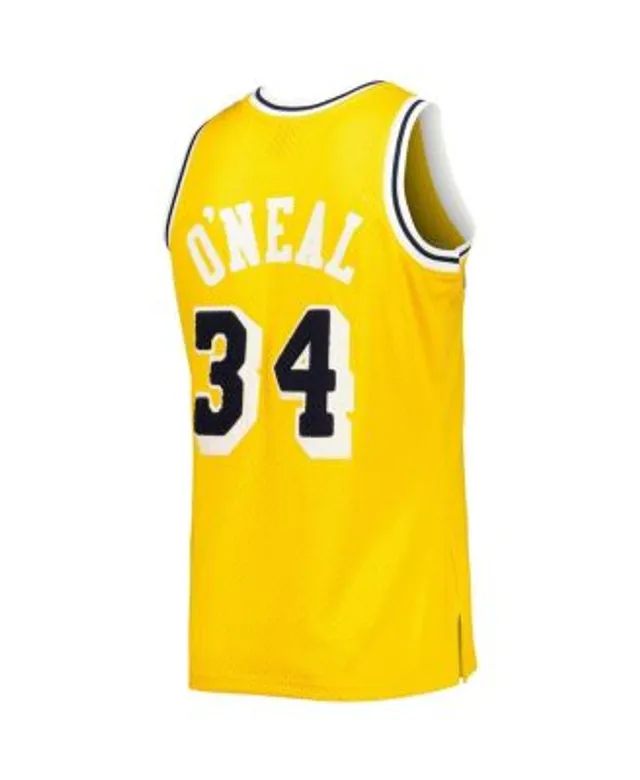 Mitchell & Ness Men's Shaquille O'Neal Black Los Angeles Lakers Swingman  Sidewalk Sketch Jersey - Macy's