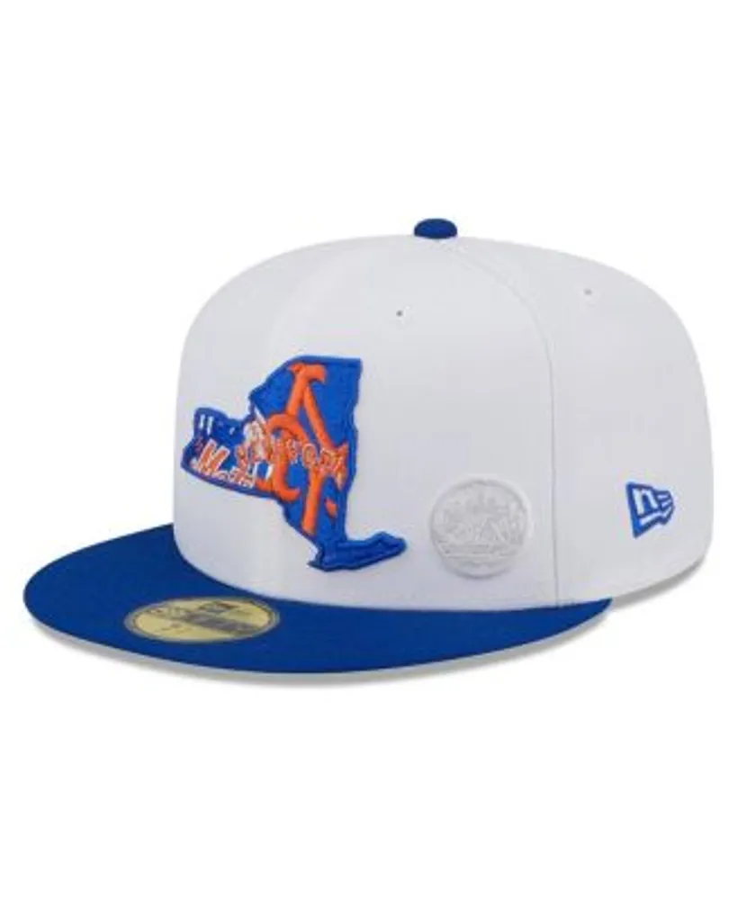 New York Mets SPLATTER White-Orange Fitted Hat by New Era