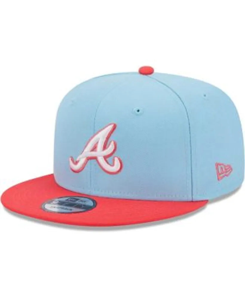 New Era Men's Light Blue and Red Atlanta Braves Spring Basic Two-Tone  9FIFTY Snapback Hat