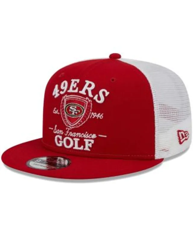 San Francisco 49ers New Era Original Classic Golfer Adjustable Hat -  Scarlet/White