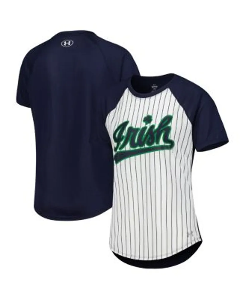 Youth White/Royal Los Angeles Dodgers Pinstripe Raglan V-Neck T-Shirt