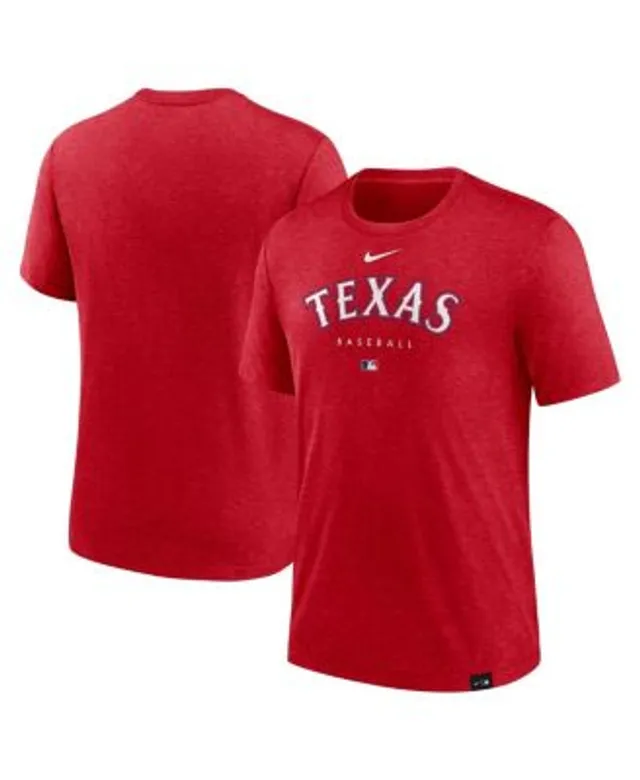 Nike Men's Heather Royal Texas Rangers Authentic Collection Early Work  Tri-Blend Performance T-shirt