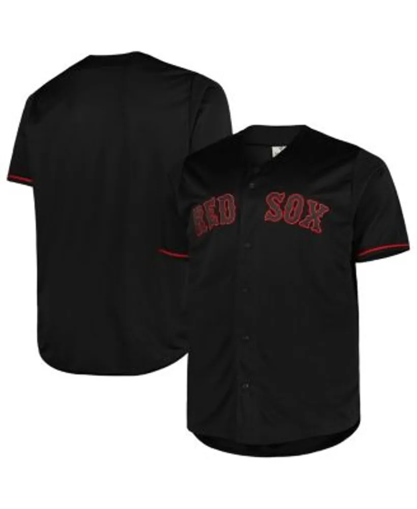 Profile Men's Black Boston Red Sox Big and Tall Pop Fashion Jersey