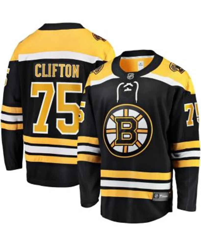 Fanatics Mens Branded Connor Clifton Black Boston Bruins Replica Player Jersey The Shops at Willow Bend