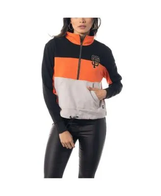 Women's New Era Black San Francisco Giants Colorblock Full-Zip Hoodie Size: Small