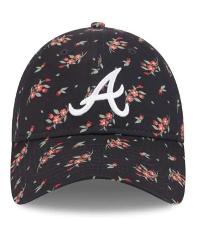 Women's Atlanta Braves New Era Navy Team Blossom 9TWENTY Adjustable Hat