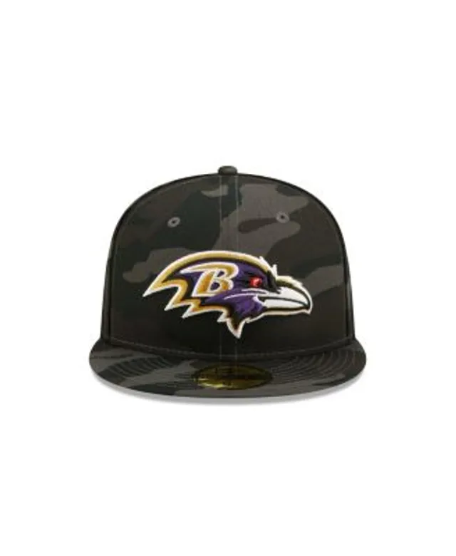 New Era Men's White Baltimore Ravens Omaha Low Profile 59FIFTY Fitted Hat