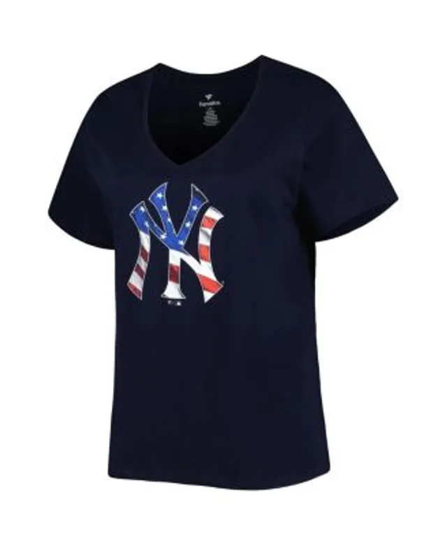 Profile Women's Navy New York Yankees Plus Team Scoop Neck T-Shirt