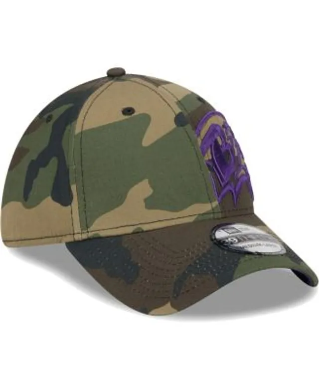 Men's New Era Camo Green Bay Packers Punched Out 39THIRTY Flex Hat