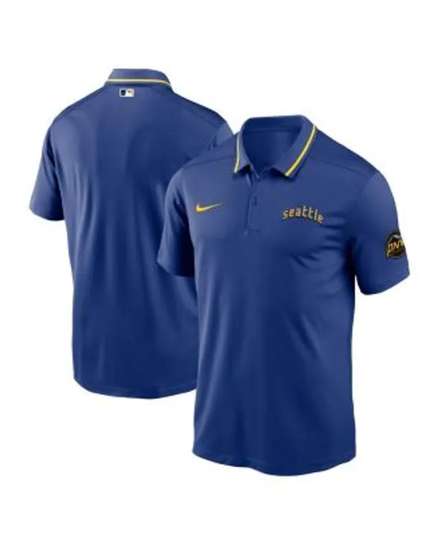 Nike Men's Atlanta Braves Navy Logo Franchise Polo T-Shirt