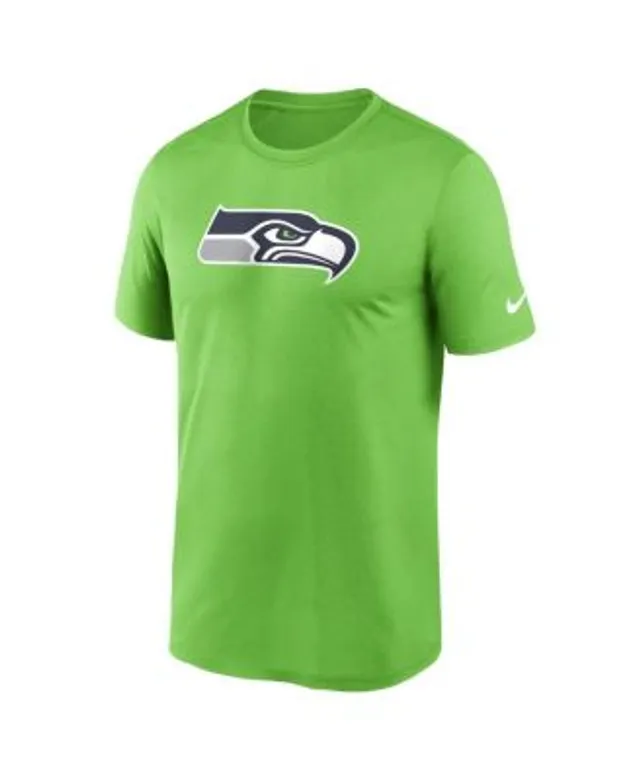 Men's Nike Neon Green Seattle Seahawks Logo Essential Legend Performance T-Shirt