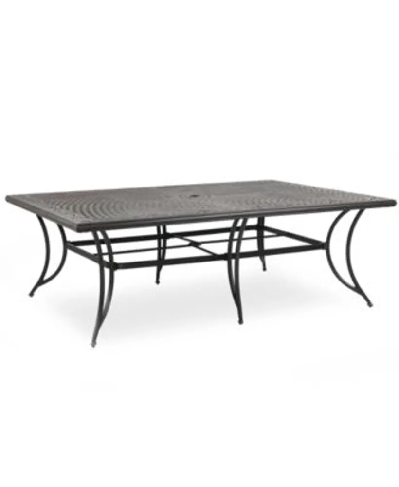 furniture cast aluminum 84" x 60" outdoor dining table, created