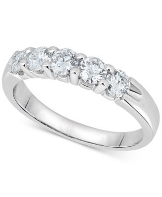 Diamond Five-Stone Ring (1 ct. t.w.) 14k White or Yellow Gold