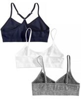 3-Pk. Seamless Crop Bras, Little & Big Girls