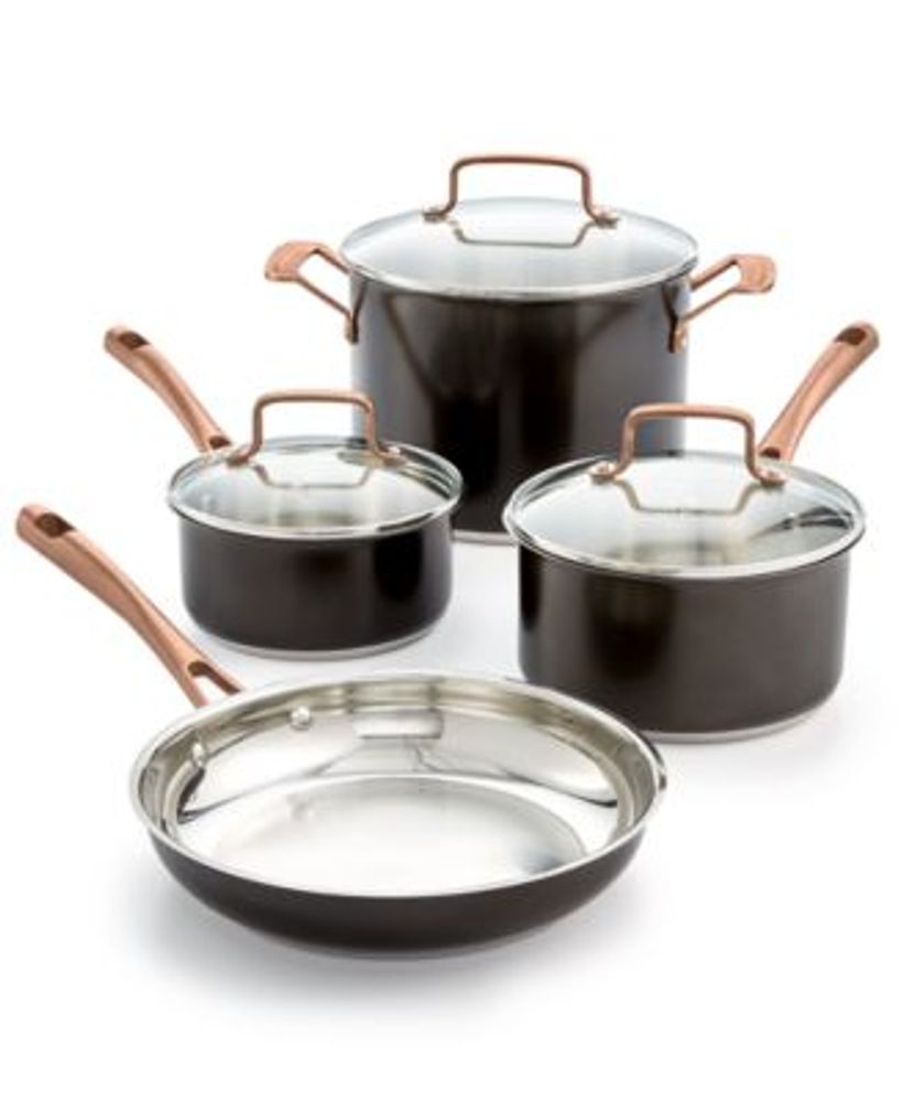 Cuisinart Onyx Black & Rose Gold 12-Pc Stainless Steel Cookware Set,  Created for Macy's - Macy's