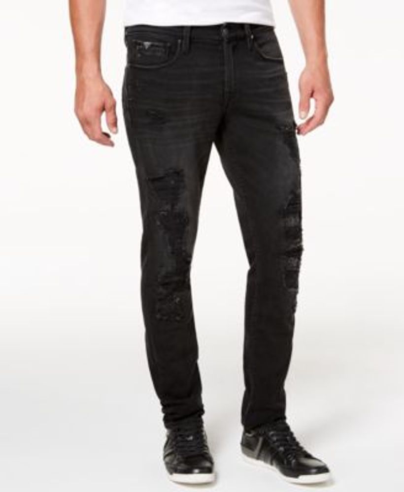 Tentacle skam sej GUESS Men's Distressed Slim-Fit Tapered Jeans | Hawthorn Mall