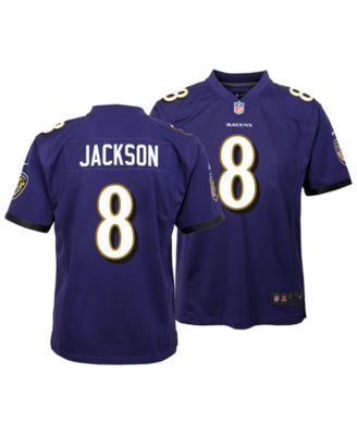 Youth Nike Lamar Jackson White Baltimore Ravens Game Jersey