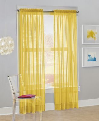Calypso Voile Sheer Rod Pocket Curtain Panel, L x 59" W