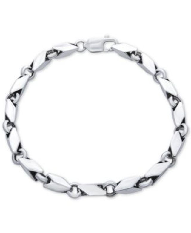 Macy's Men's Curb Chain Bracelet in Sterling Silver