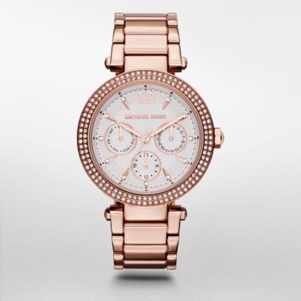 Michael Kors Women's Parker Rose Gold-Tone Stainless Steel Bracelet Watch  39mm | Connecticut Post Mall