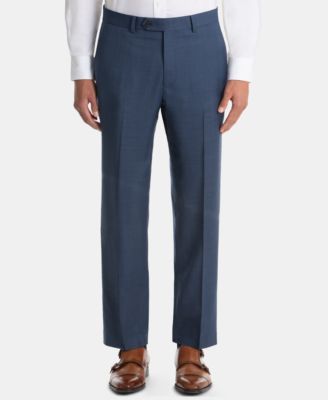 Men's UltraFlex Classic-Fit Blue Wool Pants
