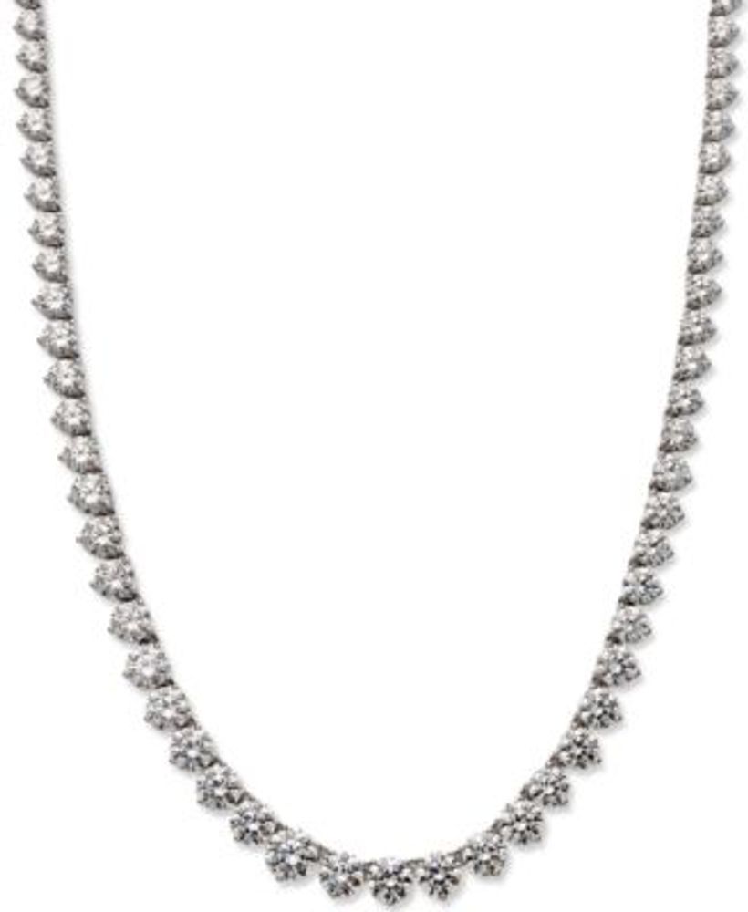 sterling silver necklace cubic zirconia