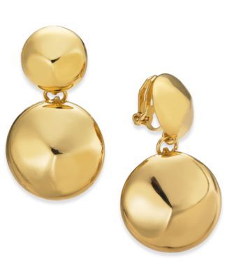 Polished Ball Drop Clip-On Earrings, Created for Macy's