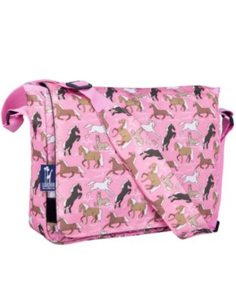 Horses in Pink 13" X 10" Messenger Bag