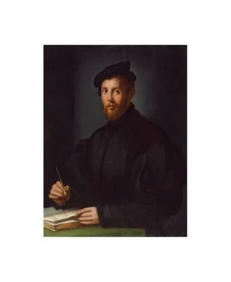 Agnolo Bronzino Portrait of a young man with a book Canvas Art