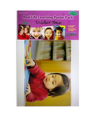Real Photo Multicultural Toddler Time Poster Set