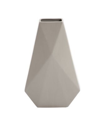 Geo Matte Stone Ceramic Vase, Large