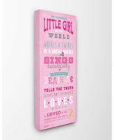 Favorite Little Girl in The World Canvas Wall Art, 10" x 24"