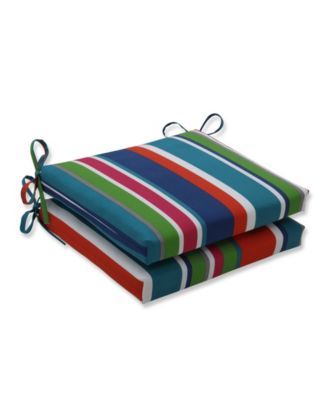 St. Lucia Stripe Squared Corners Seat Cushion, Set of 2