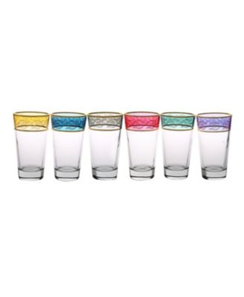 Classic Touch Gold Water Glasses, Set of 6