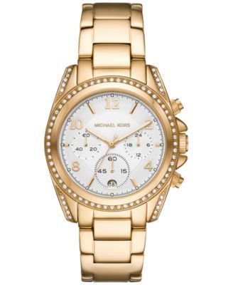Women's Chronograph Blair Gold-Tone Stainless Steel Bracelet Watch 39mm 