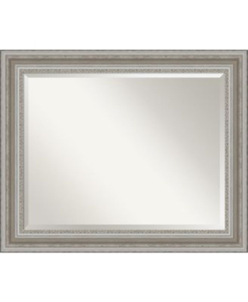 Amanti Art Parlor Silver-tone Framed Bathroom Vanity Wall Mirror, 33.5